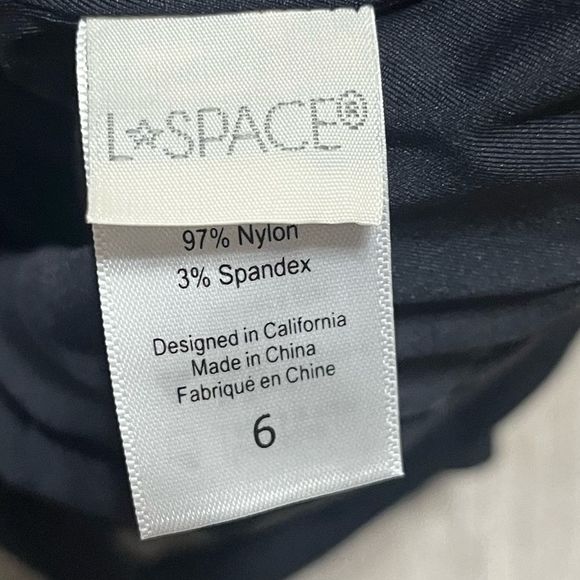 NWOT L*Space Phoebe Classic One-Shoulder Rib One-Piece Swimsuit size 6 - Picture 7 of 8